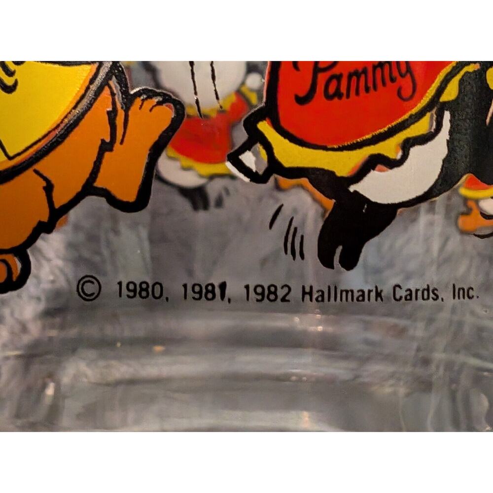 Vintage 1982 Shirt Tales Cartoon Character Glass Candy Bowl Dish Hallmark Cards - Picture 6 of 6